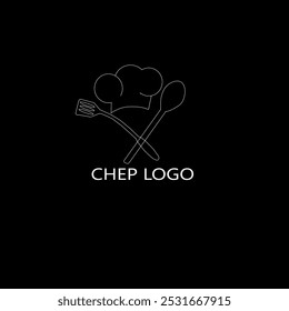  Chef Logo with Utensils
A minimalist logo featuring a chef's hat, a spoon, and a spatula intertwined. 