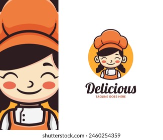 chef logo vector cartoon illustration