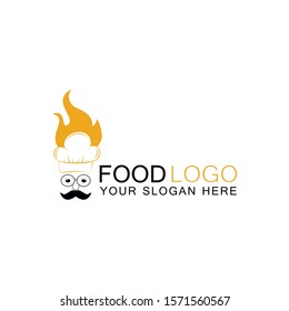 Chef logo vector design. Food logo vector design.