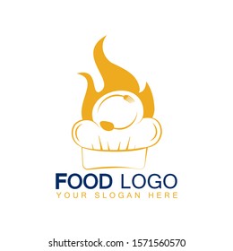Chef logo vector design. Food logo vector design.