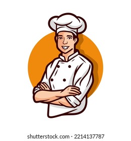 chef logo vector illustration art