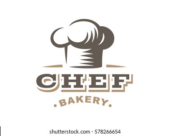 Chef logo - vector illustration. Bakery emblem design on white background