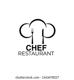 Chef logo vector Template. You can use for Restaurant logo and Food Company. Vector illustration.