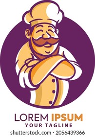 Chef logo. Yummy concept - vector