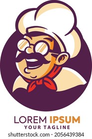 Logo del chef. Concepto yummy - vector