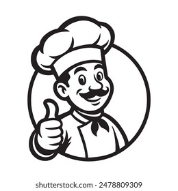 Chef logo,icon.vector illustration on white background