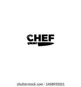 Chef logotype, icon, vector illustration