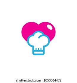 Chef Love Logo Icon Design