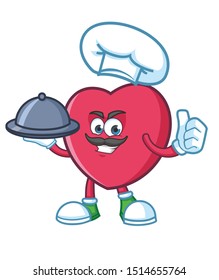 chef love symbol mascot character vector