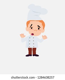 Chef makes a gesture of tired resignation.