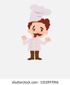 Chef makes a gesture of tired resignation.
