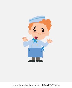 Chef makes a gesture of tired resignation.