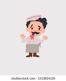 Chef makes a gesture of tired resignation.