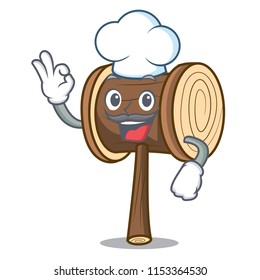 Chef mallet character cartoon style