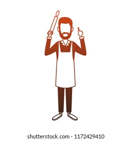 Chef man avatar orange lines