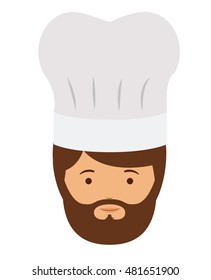 chef man and cartoon icon. profession worker and occupation theme. Isolated design. Vector illustration