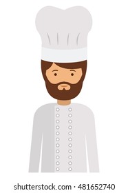 chef man and cartoon icon. profession worker and occupation theme. Isolated design. Vector illustration