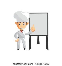 Chef Man character creation Illustration Template Pose Blank Board