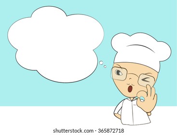 chef man gesturing okay and shows the sign for tasty food