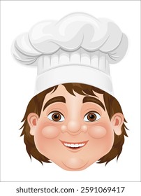 chef man preparing dishes and food in the kitchen vector illustration isolated on white background