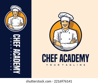 Chef man with your brand. Chef Logo Mascot.