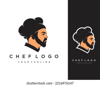 Chef man with your brand. Chef Logo Mascot.