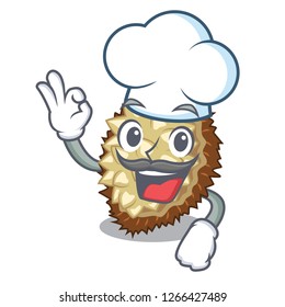 Chef marang fruit in shape a cartoon