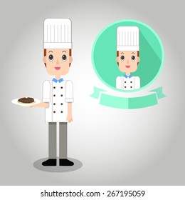 chef Mascot cartoon great for any use. Vector EPS10.