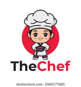 the chef mascot chibi illustration