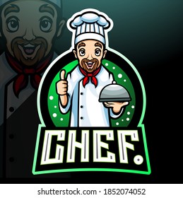 Chef mascot. esport logo design