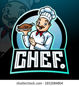 Chef mascot. esport logo design