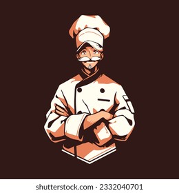chef mascot logo design. restaurant logo