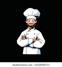 chef mascot logo design. restaurant logo