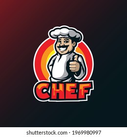 Chef Mascot Logo Design Vector Modern Stock Vector (Royalty Free ...