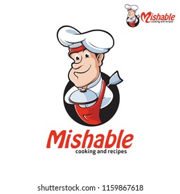 Chef mascot restaurant Logo