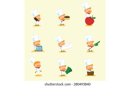 Chef Mascot Set