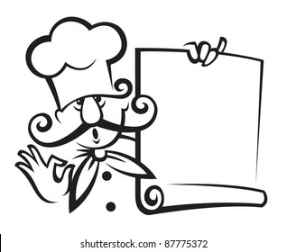 chef with menu