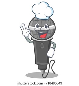 Chef microphone cartoon character design