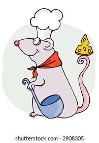 chef milk kitchen fire food cafe spoon heat dancing smiling rodent caricature grinning supper nurture planning optimistic grin painting warming dine hamster mouse diner comic chief image silverware he