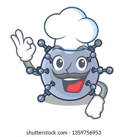 Chef mine underwater in the cartoon shape