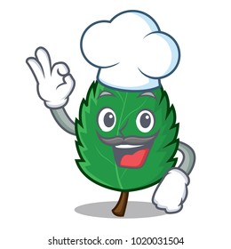 Chef mint leaves character cartoon