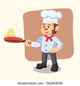 chef monkey cooking fried rice