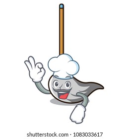 Chef mop character cartoon style