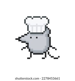 Chef mouse, pixel art meme