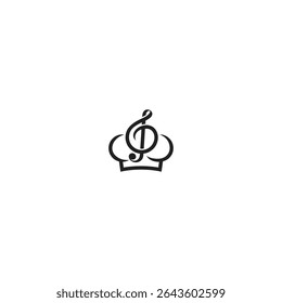 chef music note vector illustration