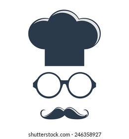 chef with mustache and glasses