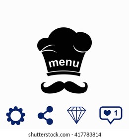 Chef with mustache icon.