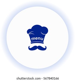 Chef with mustache  icon. Vector design.