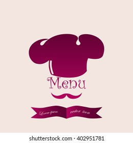 chef with a mustache, menu