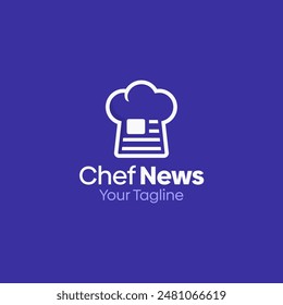 Chef News Logo Vector Template Design. Good for Business, Start up, Agency, and Organization